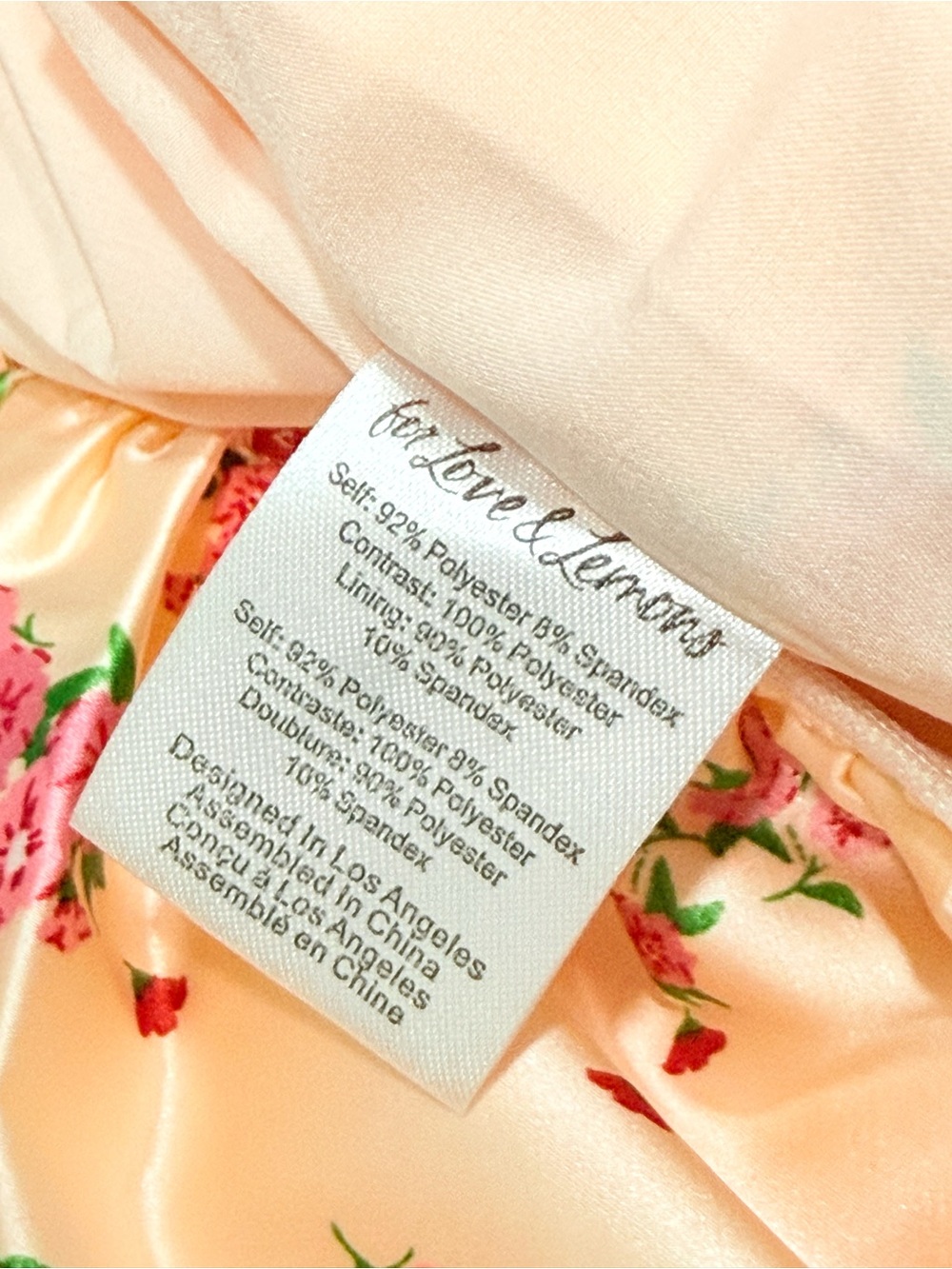 FOR LOVE & LEMONS PEACH PINK ASTER FLORAL MINI DRESS - Picture 13 of 16
